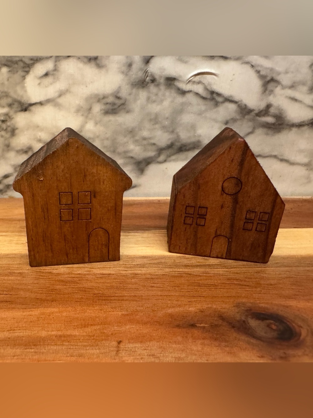 Rustic Wooden House Wall Decor - Brown